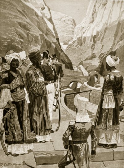 Britterna tar Aden i besittning, 1879, illustration från 