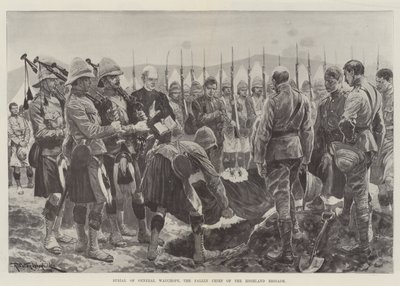 Begravning av general Wauchope, den fallne chefen för Highland Brigade av Richard Caton Woodville junior