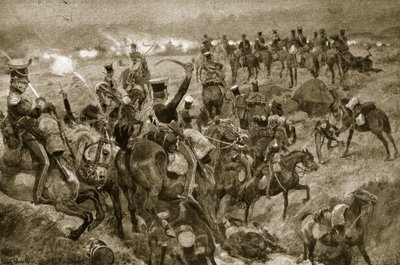 Charge of the Dragons at Talavera, illustration från 