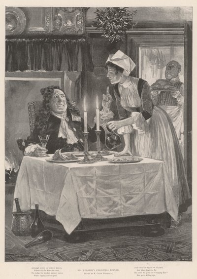 Hans gudstjänsts julmiddag av Richard Caton Woodville junior