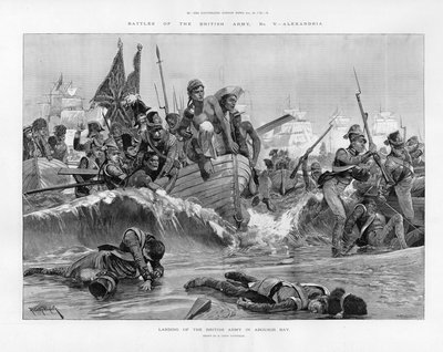 Landstigning av den brittiska armén i Aboukir Bay av Richard Caton Woodville junior