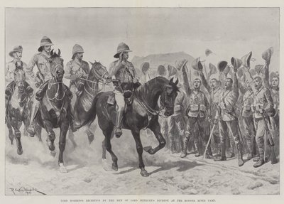 Lord Roberts mottagning av männen från Lord Methuens division vid Modder River Camp av Richard Caton Woodville junior