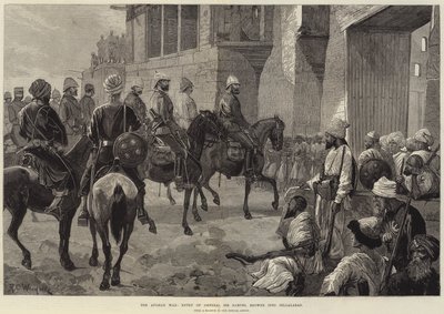 Det afghanska kriget, General Sir Samuel Brownes inträde i Jellalabad av Richard Caton Woodville junior