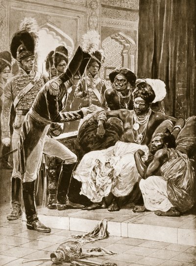 Britterna på Ceylon, illustration från 