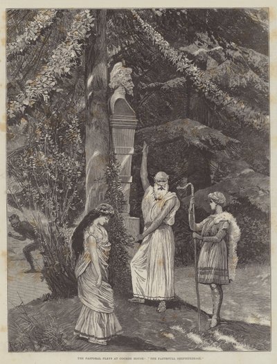 Pastoralen spelar på Coombe House, The Faithful Shepherdess av Richard Caton Woodville junior