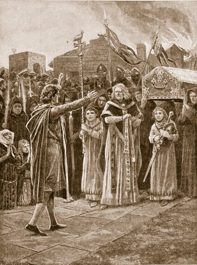 William I:s kropp vägrade begravning, illustration från 