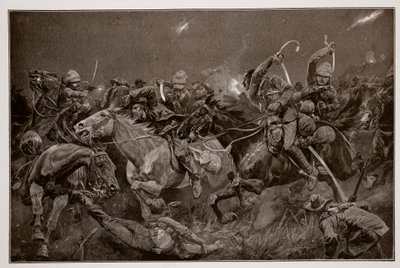 Nattavgiften för de 19:e husarerna nära Lydenberg den 7 november 1900 av Richard Caton Woodville junior