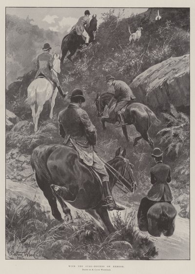 Med Stag-Hounds på Exmoor av Richard Caton Woodville junior