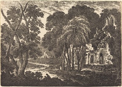 Förstörd Abbey bland träd av Richard Cooper II