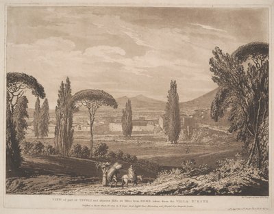 Utsikt över en del av Tivoli och angränsande kullar av Richard Cooper the Elder