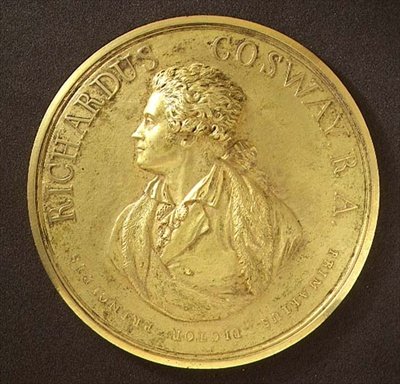 Porträttmedalj av konstnären (brons) av Richard Cosway