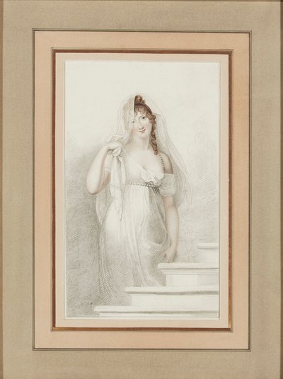 Porträtt av Madame Recamier 1777-1849. av Richard Cosway