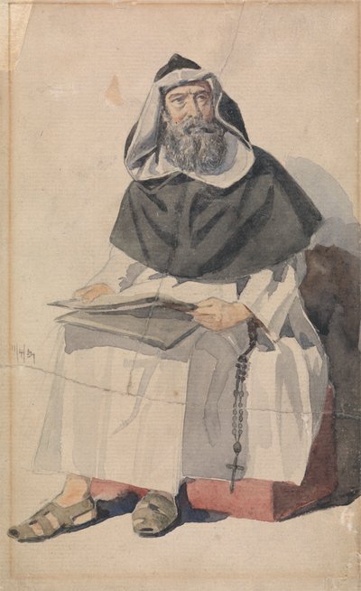 Porträtt av en munk av Richard Dadd
