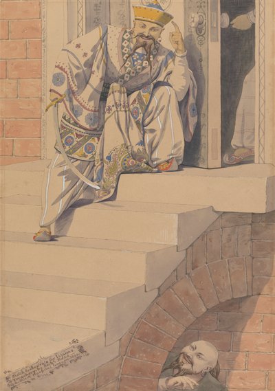 Skiss för att illustrera passionerna: Förräderi av Richard Dadd