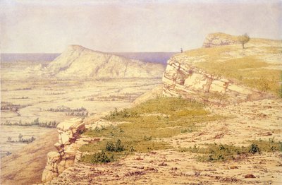 Utsikt över ön Rhodos (akvarell på papper) av Richard Dadd