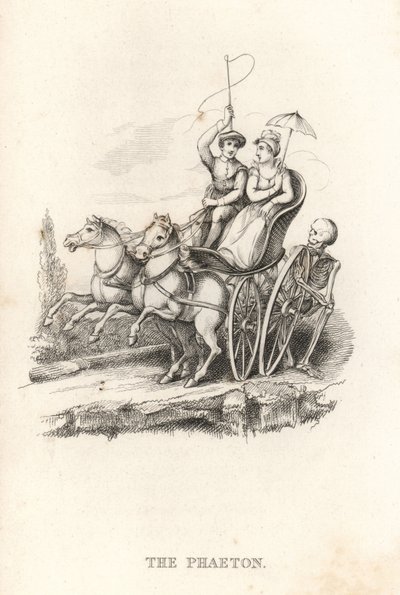 Dödens och Phaetonens skelett. ,1827 (gravyr) av Richard Dagley