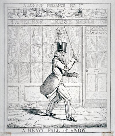 "Ett tungt snöfall", 1821 av Richard Dighton