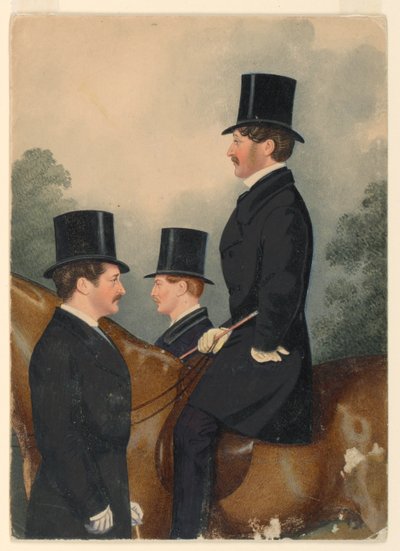 Porträtt av Sir George Wombwell och hans bröder av Richard Dighton