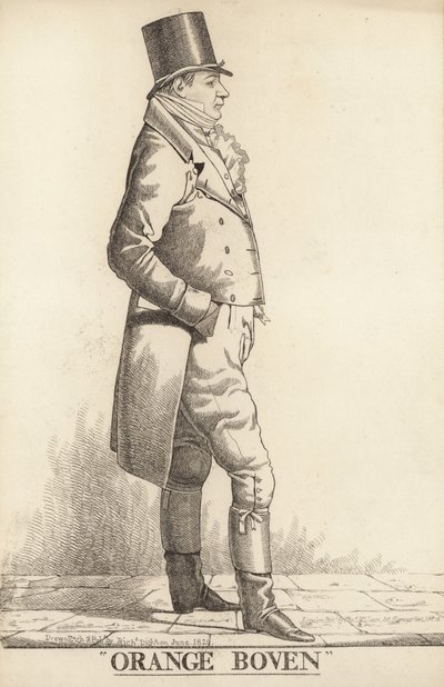 Sir John Hall; Orange ovan av Richard Dighton
