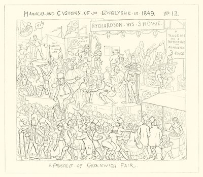 1849, En prospekt av Greenwich Fair av Richard Doyle