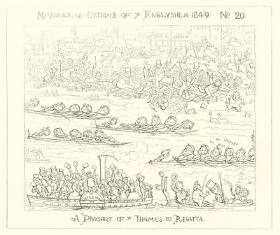 1849, A prospect of the Thames Regatta av Richard Doyle