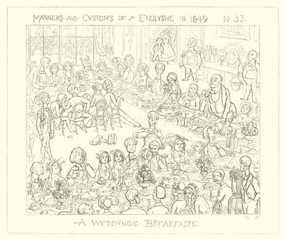 1849, En bröllopsfrukost av Richard Doyle