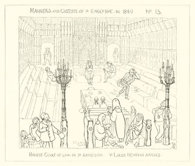 1849, högsta domstol i kungariket, The Lords hearing Appeals av Richard Doyle