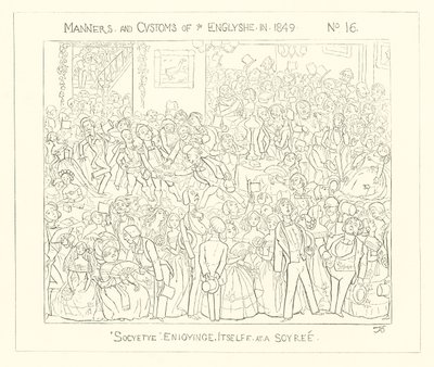 1849, Samhället njuter vid en soaré av Richard Doyle