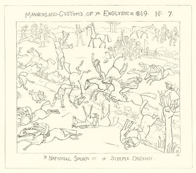 1849, National Sport of Steeple Chasing av Richard Doyle