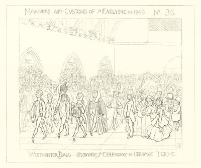 1849, Westminster Hall, öppningsceremonin av Richard Doyle