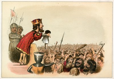 Kung Edward I presenterar sin son som prins av Wales av Richard Doyle