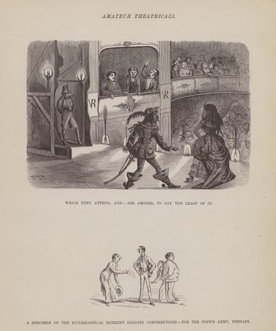 Sida från The American Tour of Mrs Brown, Jones and Robinson (gravyr) av Richard Doyle