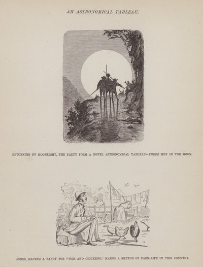Sida från The American Tour of Mrs Brown, Jones and Robinson (gravyr) av Richard Doyle