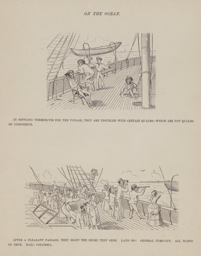 Sida från The American Tour of Mrs Brown, Jones and Robinson (gravyr) av Richard Doyle