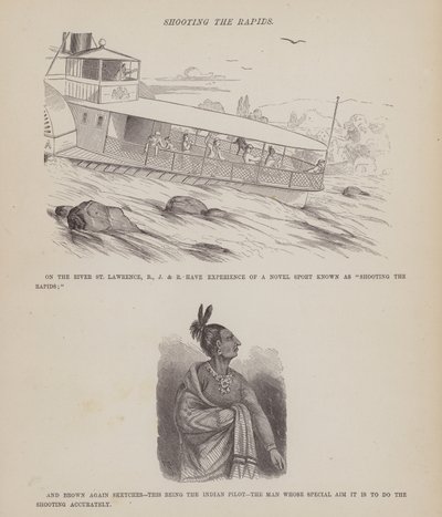 Sida från The American Tour of Mrs Brown, Jones and Robinson (gravyr) av Richard Doyle