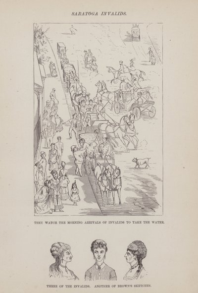 Sida från The American Tour of Mrs Brown, Jones and Robinson (gravyr) av Richard Doyle