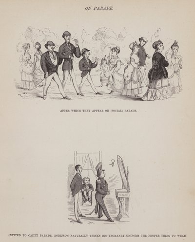 Sida från The American Tour of Mrs Brown, Jones and Robinson (gravyr) av Richard Doyle
