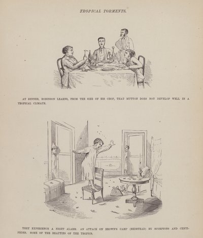 Sida från The American Tour of Mrs Brown, Jones and Robinson (gravyr) av Richard Doyle