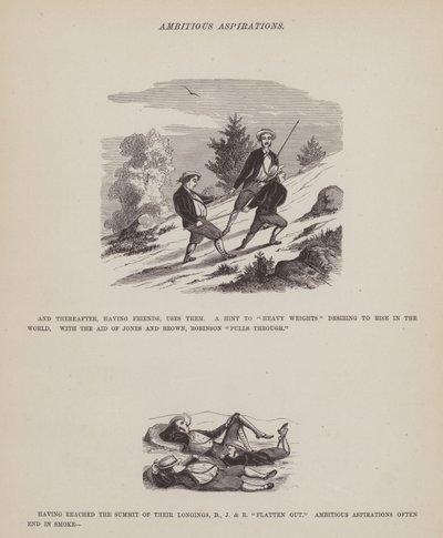 Sida från The American Tour of Mrs Brown, Jones and Robinson (gravyr) av Richard Doyle