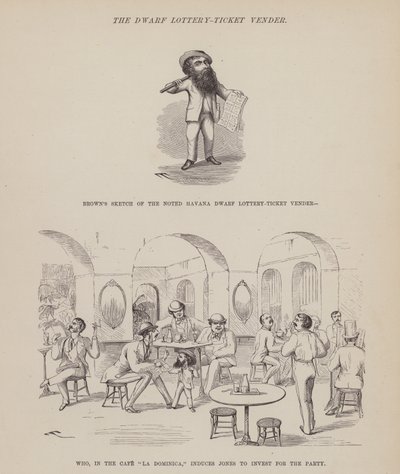 Sida från The American Tour of Mrs Brown, Jones and Robinson (gravyr) av Richard Doyle