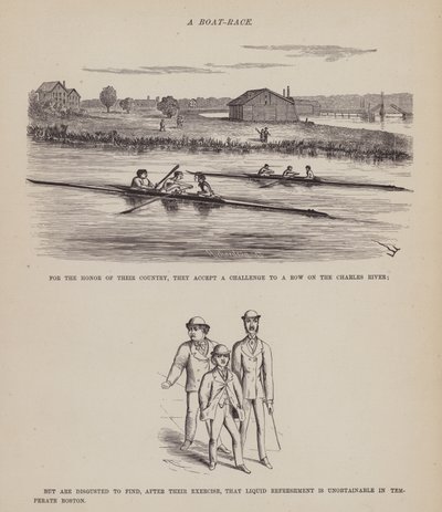Sida från The American Tour of Mrs Brown, Jones and Robinson (gravyr) av Richard Doyle