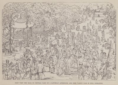 Sida från The American Tour of Mrs Brown, Jones and Robinson (gravyr) av Richard Doyle