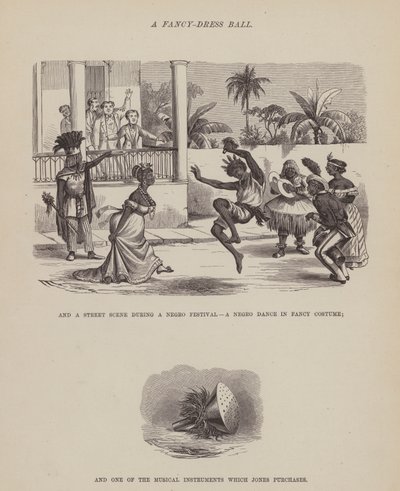 Sida från The American Tour of Mrs Brown, Jones and Robinson (gravyr) av Richard Doyle