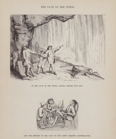 Sida från The American Tour of Mrs Brown, Jones and Robinson (gravyr) av Richard Doyle