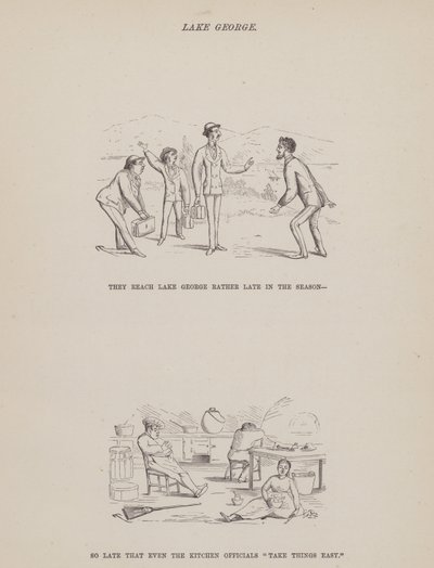 Sida från The American Tour of Mrs Brown, Jones and Robinson (gravyr) av Richard Doyle