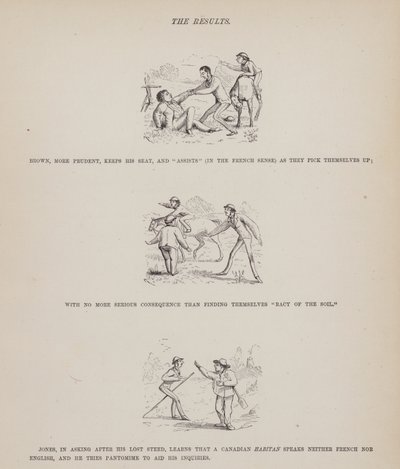 Sida från The American Tour of Mrs Brown, Jones and Robinson (gravyr) av Richard Doyle