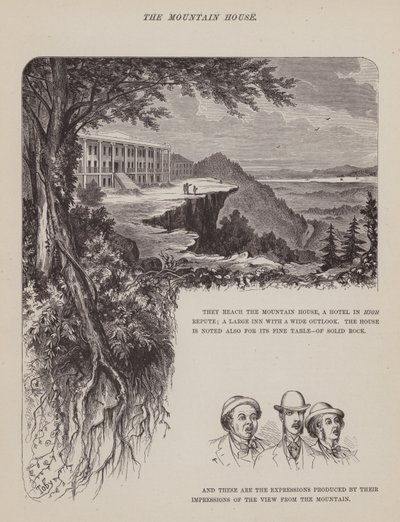 Sida från The American Tour of Mrs Brown, Jones and Robinson (gravyr) av Richard Doyle
