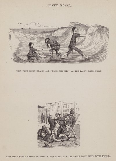 Sida från The American Tour of Mrs Brown, Jones and Robinson (gravyr) av Richard Doyle