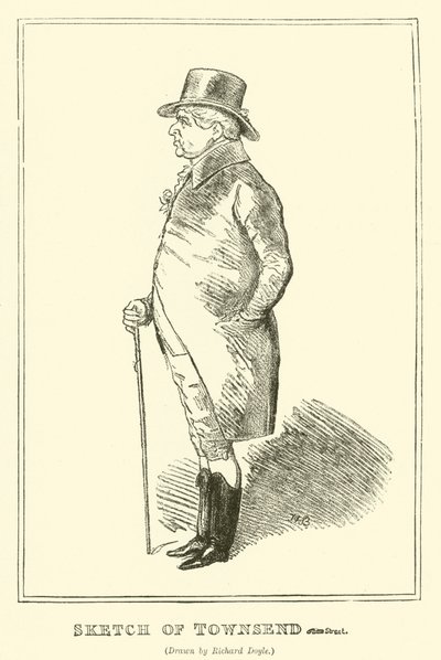 Skiss av Townsend (gravyr) av Richard Doyle