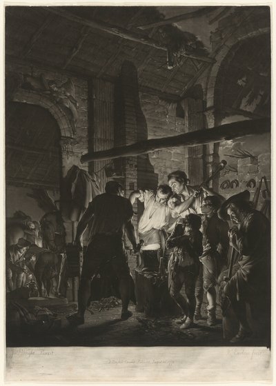 En smedjas verkstad av Richard Earlom